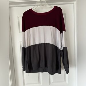 Unbranded maroon, white and dark gray sweatshirts size 2x